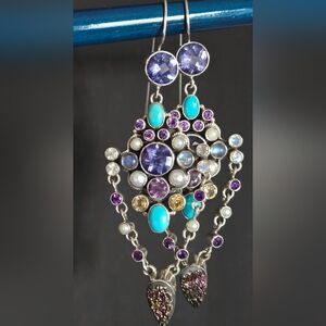 Nicky Butler RAJ COLLECTION LIMITED EDITION Designer Earrings Sterling Silver NB